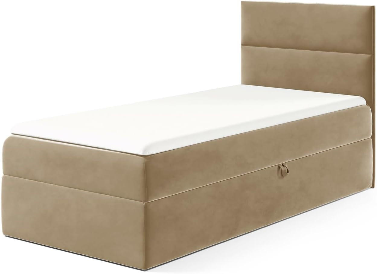 KINDERBETT MINO 1 - Hellbraun, Holzwerkstoff (94/208cm) - Meblini