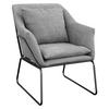 LOUNGESESSEL JOSIE Stoffbezug Grau - Schwarz/Grau, Textil (68/82/64cm) - SVITA