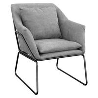 LOUNGESESSEL JOSIE Stoffbezug Grau - Schwarz/Grau, Textil (68/82/64cm) - SVITA