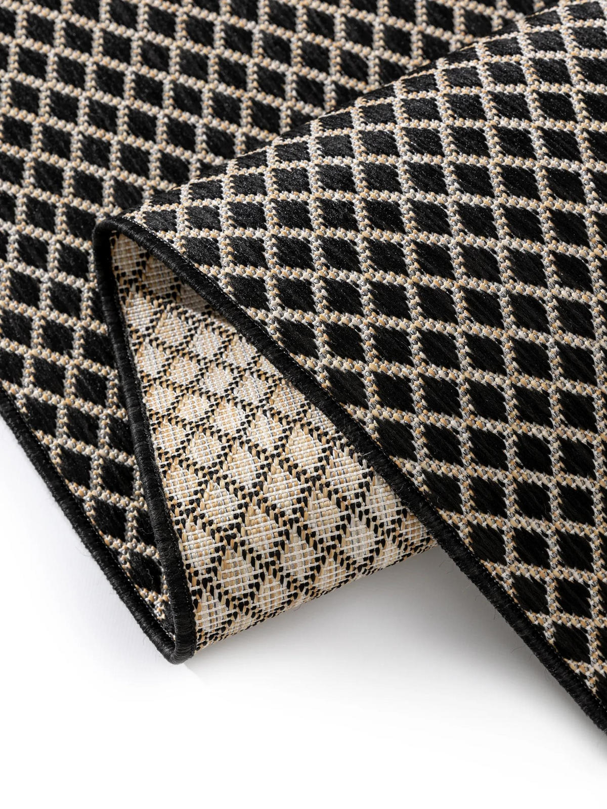 OUTDOORTEPPICH Lou Schwarz 300x400 cm - Schwarz, Kunststoff (300/400cm) - benuta