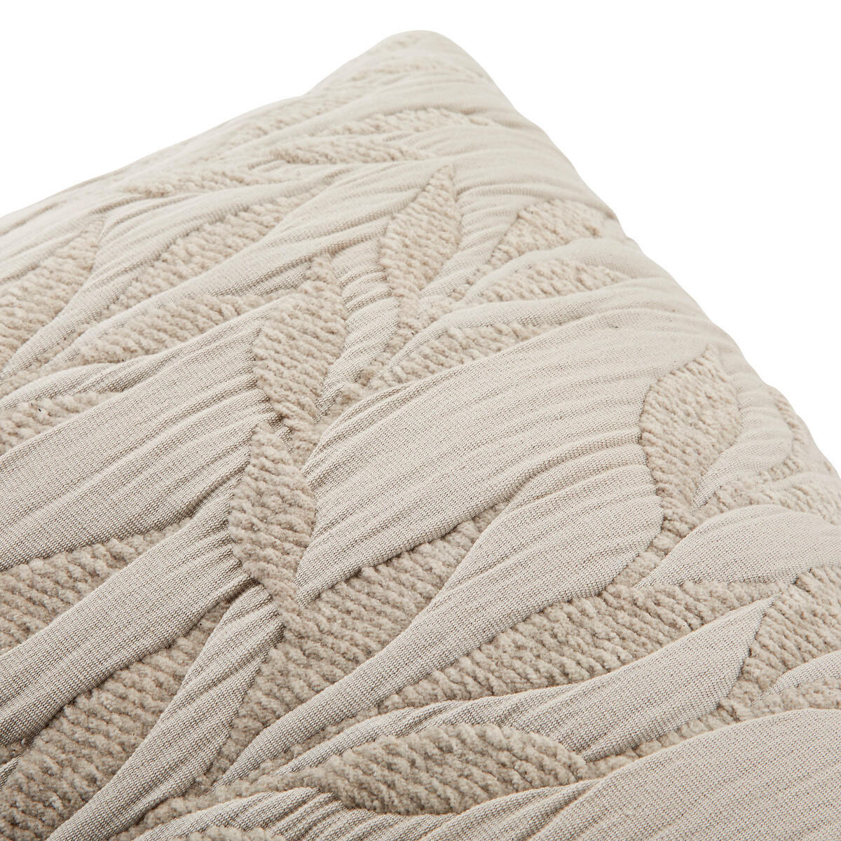 DEKOKISSEN mit Blattmotiv Letho 58/38/10 cm - Beige, Textil (38/58cm) - Atmosphera Createur d´interieur