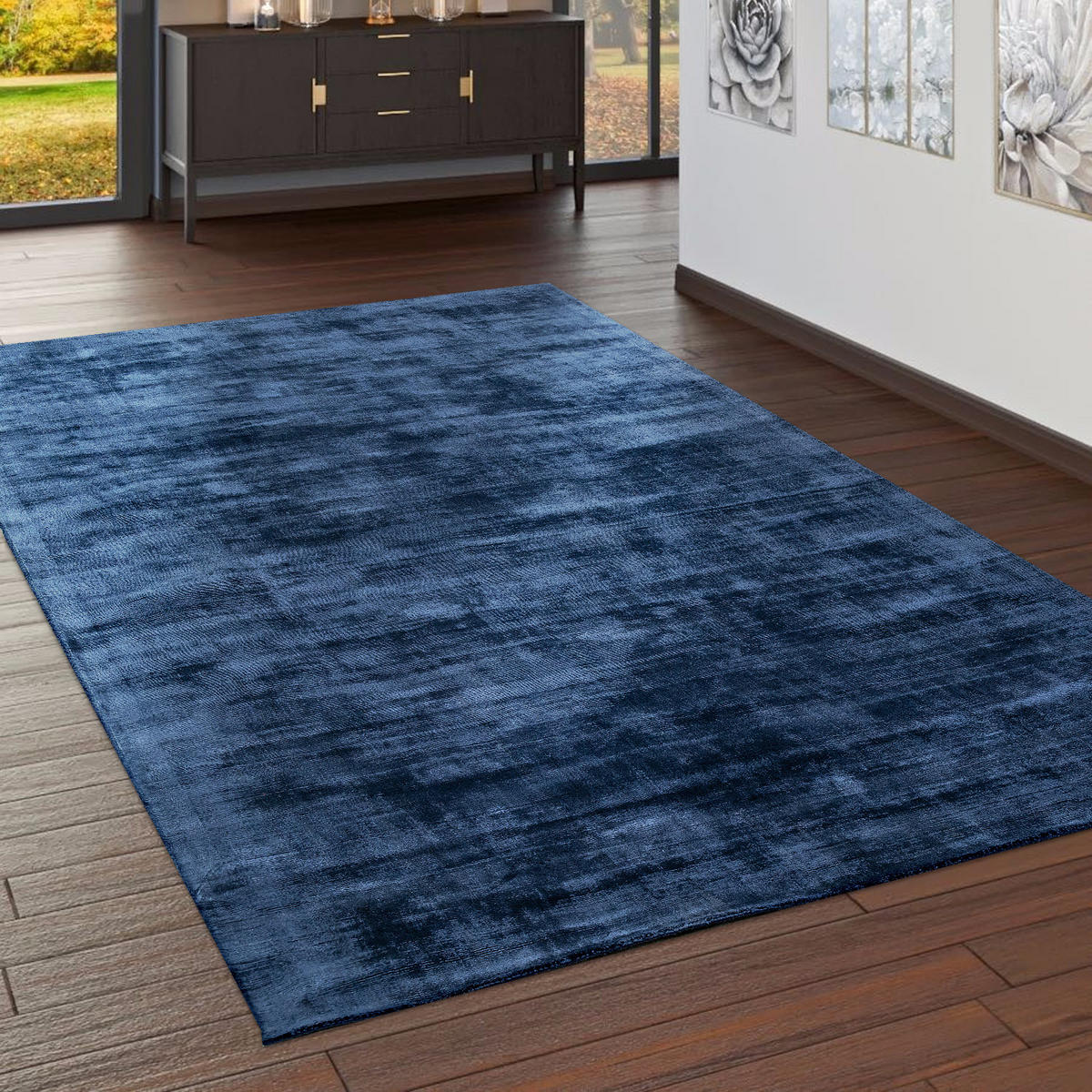 HOCHFLORTEPPICH 160/230 cm Glori 330 - Blau, Textil (160/230cm) - Paco Home