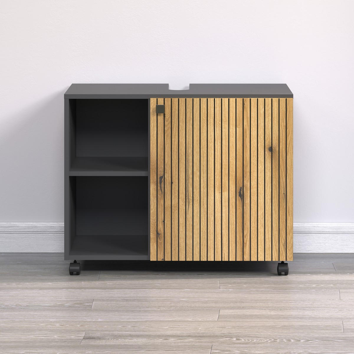WASCHBECKENUNTERSCHRANK PureBliss Anthrazit - Anthrazit, Holzwerkstoff (80/64/42cm) - Trendteam