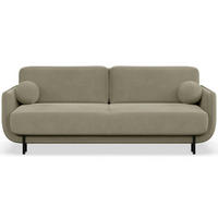 SCHLAFSOFA Ovals Salbeigrün - Schwarz/Hellgrün, Textil/Metall (236/95/96cm) - Selsey