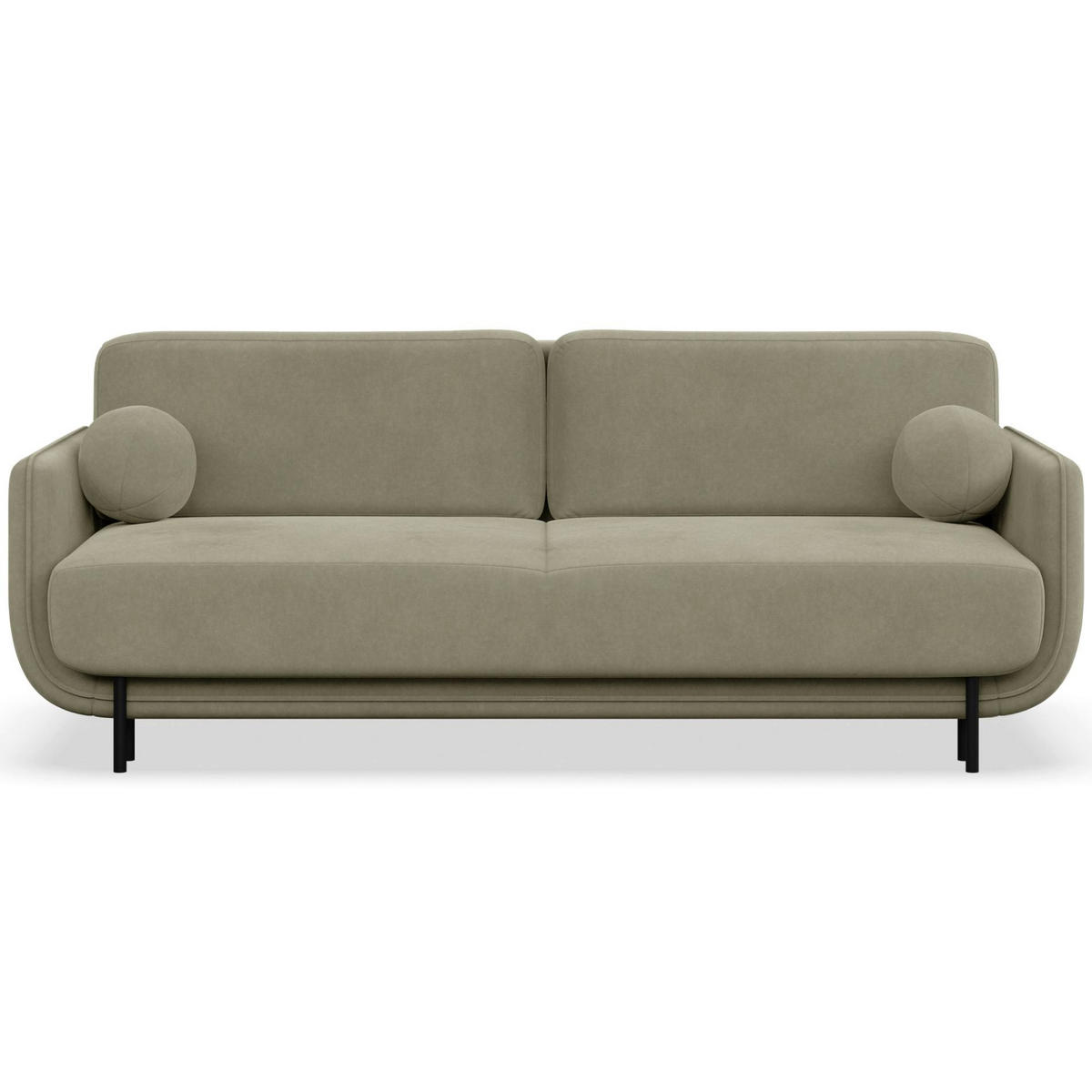 SCHLAFSOFA Ovals Hellblau - Schwarz/Hellblau, Textil/Metall (236/95/96cm) - Selsey