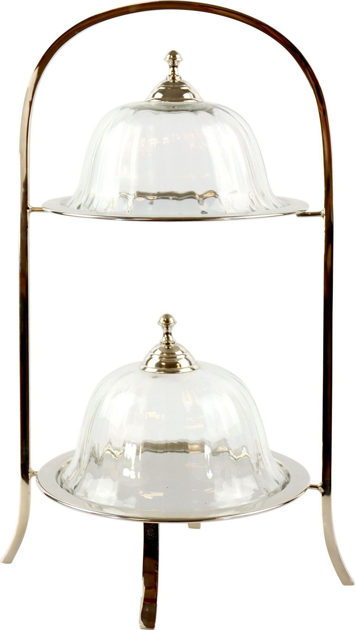 SERVIERETAGERE Table - Goldfarben, Metall (25/45cm) - FURNARO