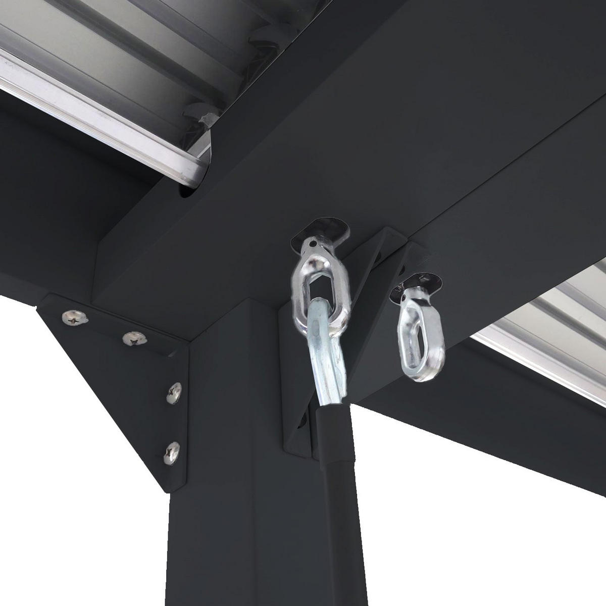 PERGOLA Alu 224x600x300cm Anthrazit - Anthrazit, Metall (600/224/300cm) - BERLINLODGE