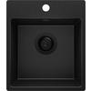 SPÜLBECKEN Riga Easy, 2-er set Alles Schwarz 38/44 cm 1 Becken + Ablauf-Set ab 40er Unterschrank - Schwarz, Kunststoff (38/19/44cm) - Primagran