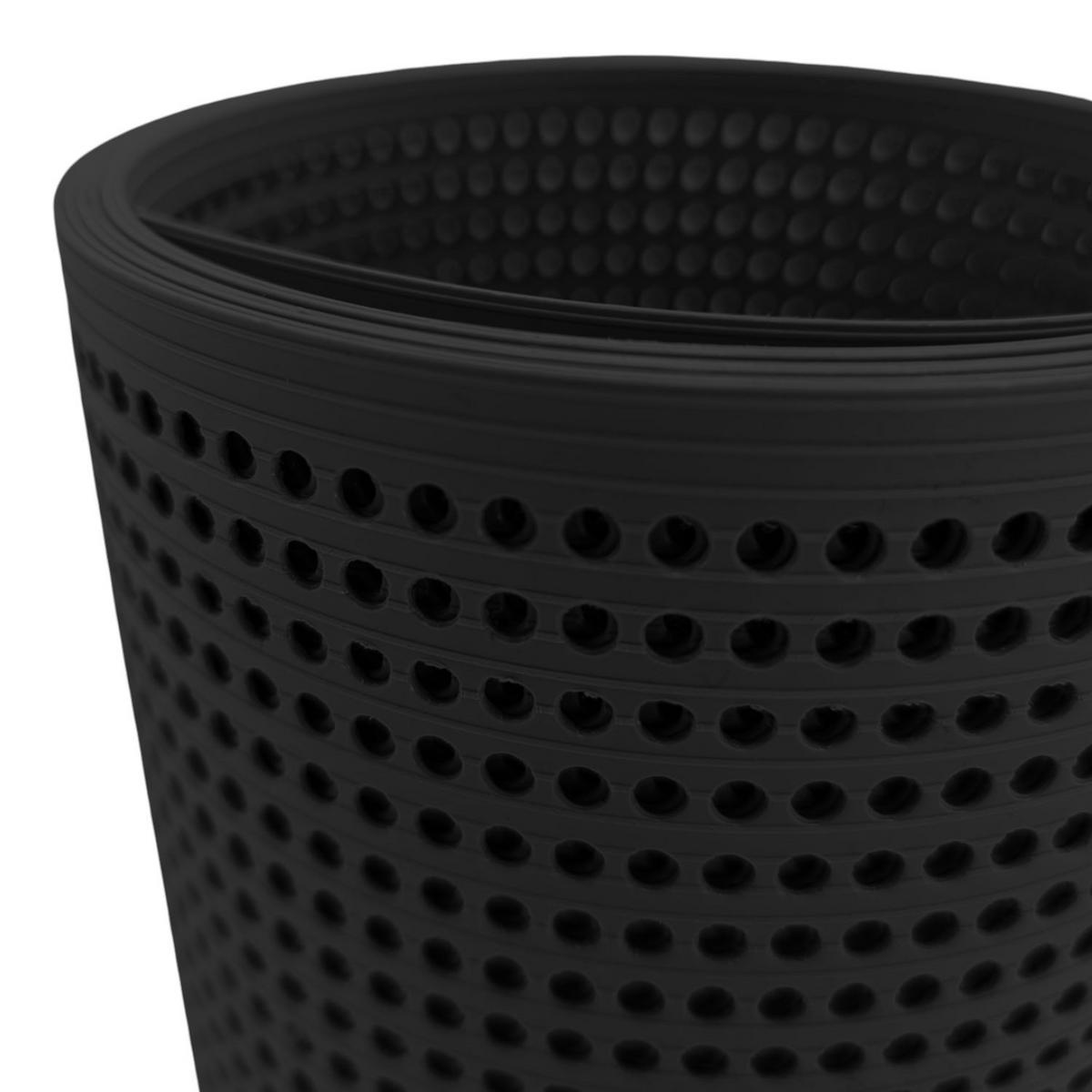 SICHTSCHUTZSTREIFEN Rille Gelocht 30 Prozent PP Streifen Schwarz 2,55m - Schwarz, Kunststoff (255/19cm) - ZAUN|ZU