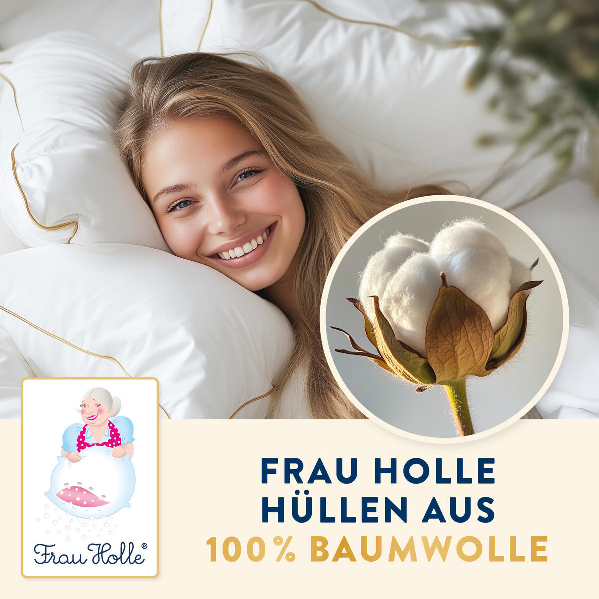SOMMERBETTDECKE KLASSIK Entendaunen leicht - Weiß, Naturmaterialien/Textil (240/220cm) - Frau Holle