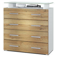 KOMMODE Pavos Eiche Natur - Eichefarben, Holzwerkstoff (76/81/35cm) - Vladon