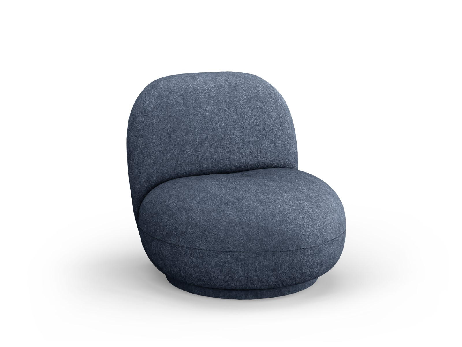 DREHSESSEL Chuck aus Chenille-Stoff dunkelblau - Dunkelblau, Textil (77/80/78cm) - Micadoni