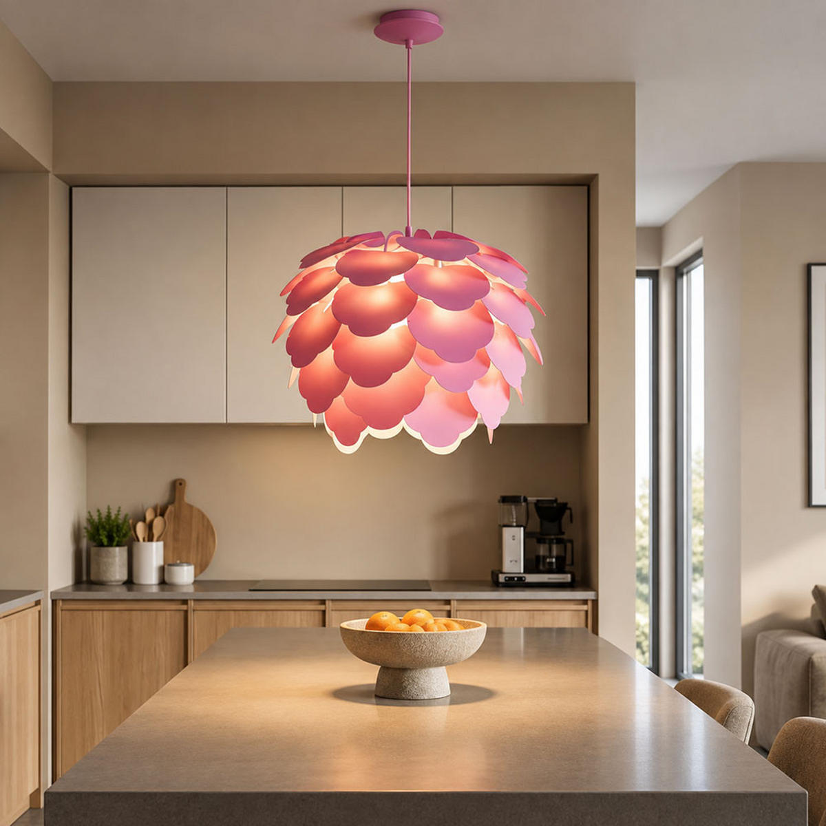 LED HÄNGELEUCHTE Filetta Rosa - Rosa, Metall (42/42/110cm)
