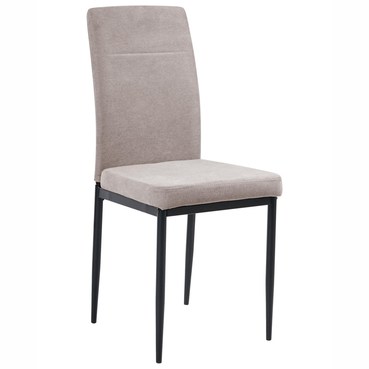 ESSZIMMERSTUHL 4er-Set Taupe Riner - Taupe/Schwarz, Textil (42/94/50cm) - Beliani