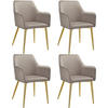 ARMLEHNSTUHL Avane ,55 x 63,5 x 86,5 cm,taupe - Taupe, Textil (55/86.5/63.5cm) - tectake