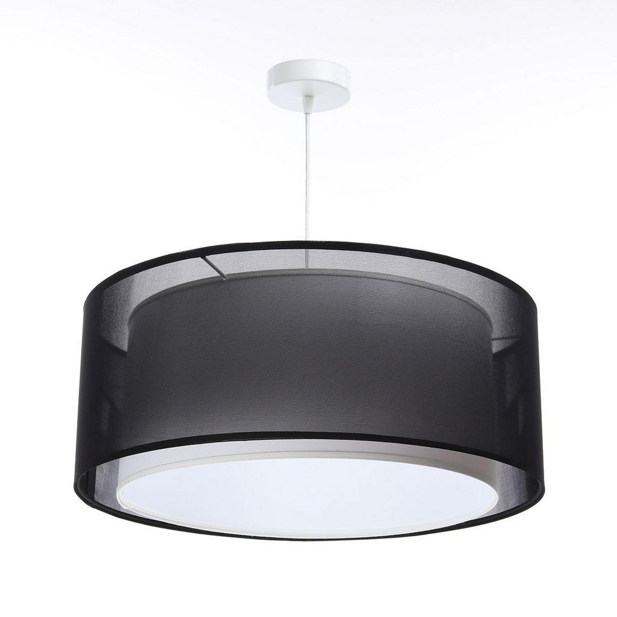 HÄNGELEUCHTE Schwarz 40/17 cm - Schwarz/Weiß, Kunststoff (40/0.9/17cm) - ONZENO