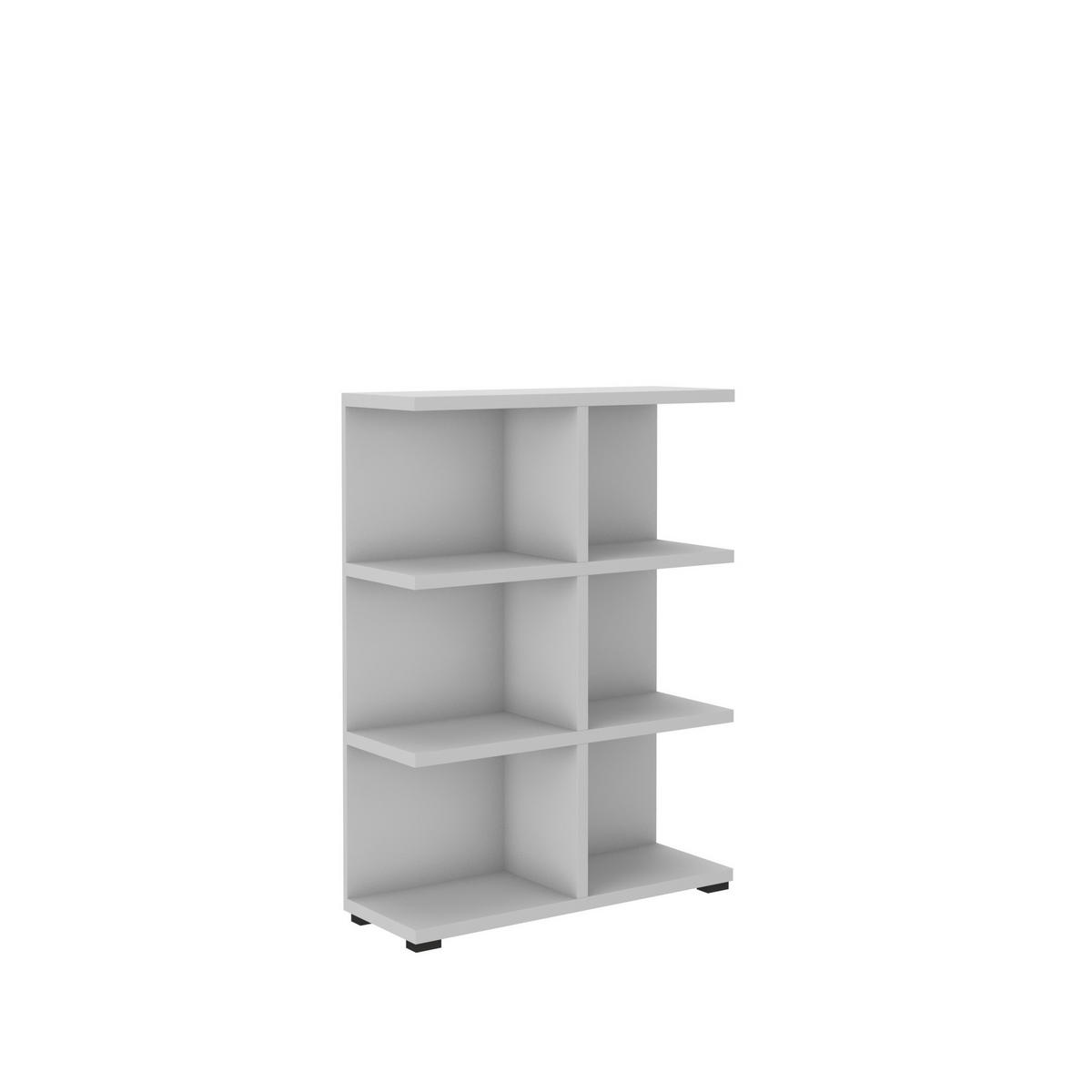 BÜCHERREGAL DUOMO 83,2x29,7x112,5 cm, Regal Grau - Grau, Holzwerkstoff (83.2/112.5/29.7cm) - MASSENO