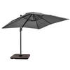 SONNENSCHIRM 2x3m mit 4 Gewichtsplatten, Grau - Grau, Metall (300/200cm) - Oviala