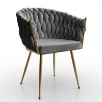 ARMLEHNENSTUHL ROSALIE - Goldfarben/Grau, Textil (65/73/54cm) - Lookway