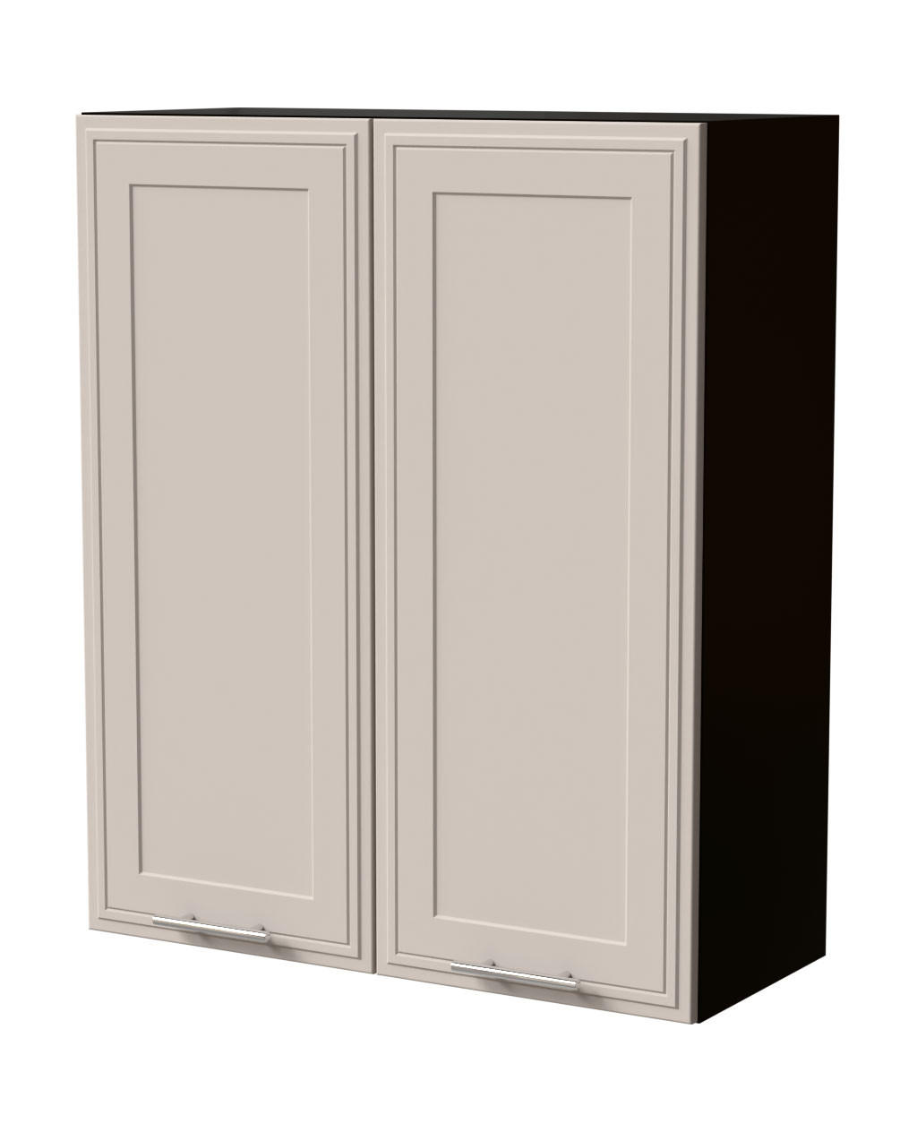 HÄNGESCHRANK Salo W4/80 Schwarz / Kaschmir Matt 80 / 32,5 / 96cm - Kaschmir/Schwarz, Holz/Holzwerkstoff (80/96/32.5cm) - Feldmann-Wohnen