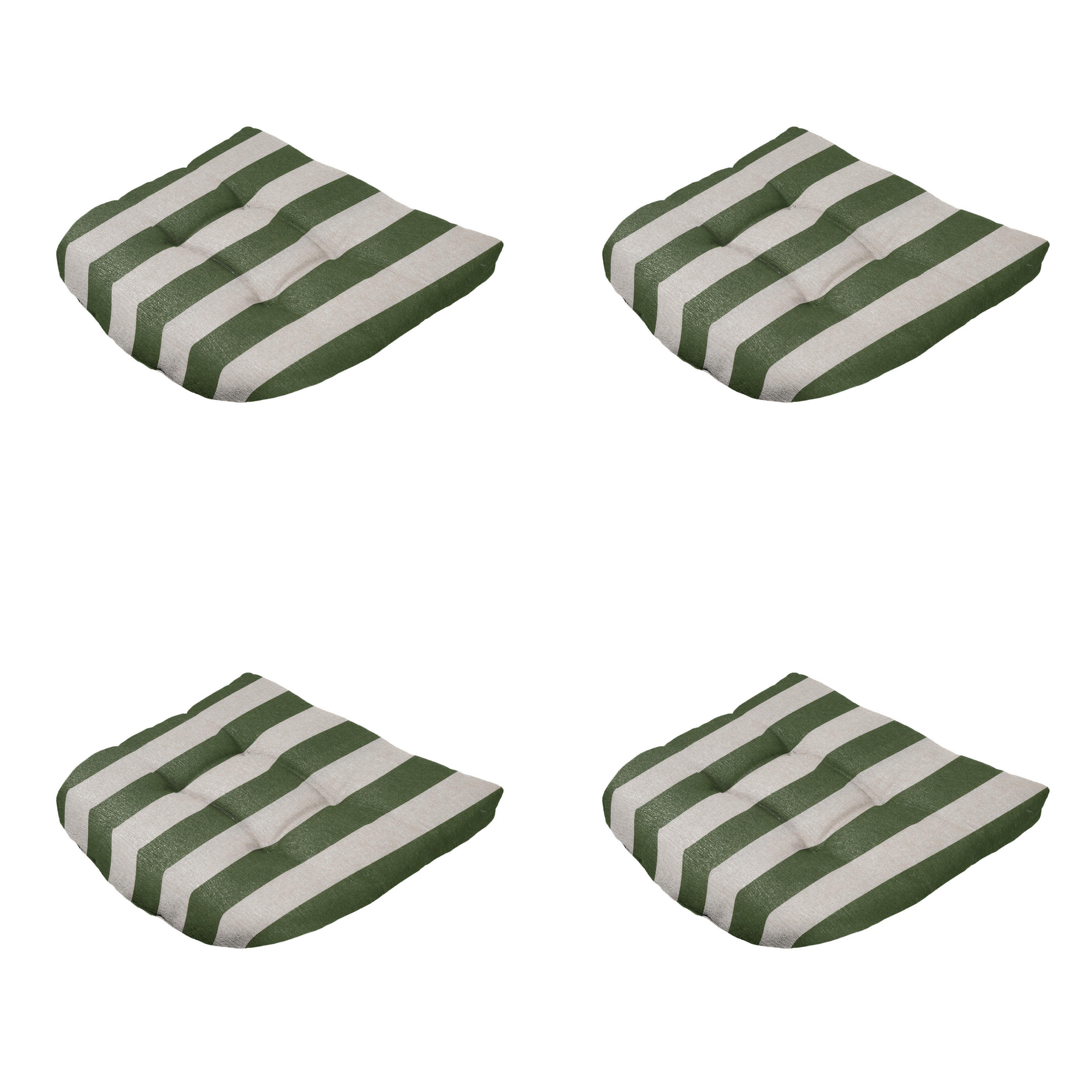SITZKISSEN Amora - Grün - 46/46/6 cm - 4er-Set - Grün, Textil (46/6/46cm) - Madison