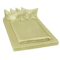 BETTWÄSCHE-SET SATIN ,150 x 200 cm,grün - Grün, Textil (150/250cm) - tectake