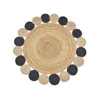 KURZFLOR-TEPPICH Vostan 140/140 cm - Naturfarben, Naturmaterialen (140/140cm) - Beliani