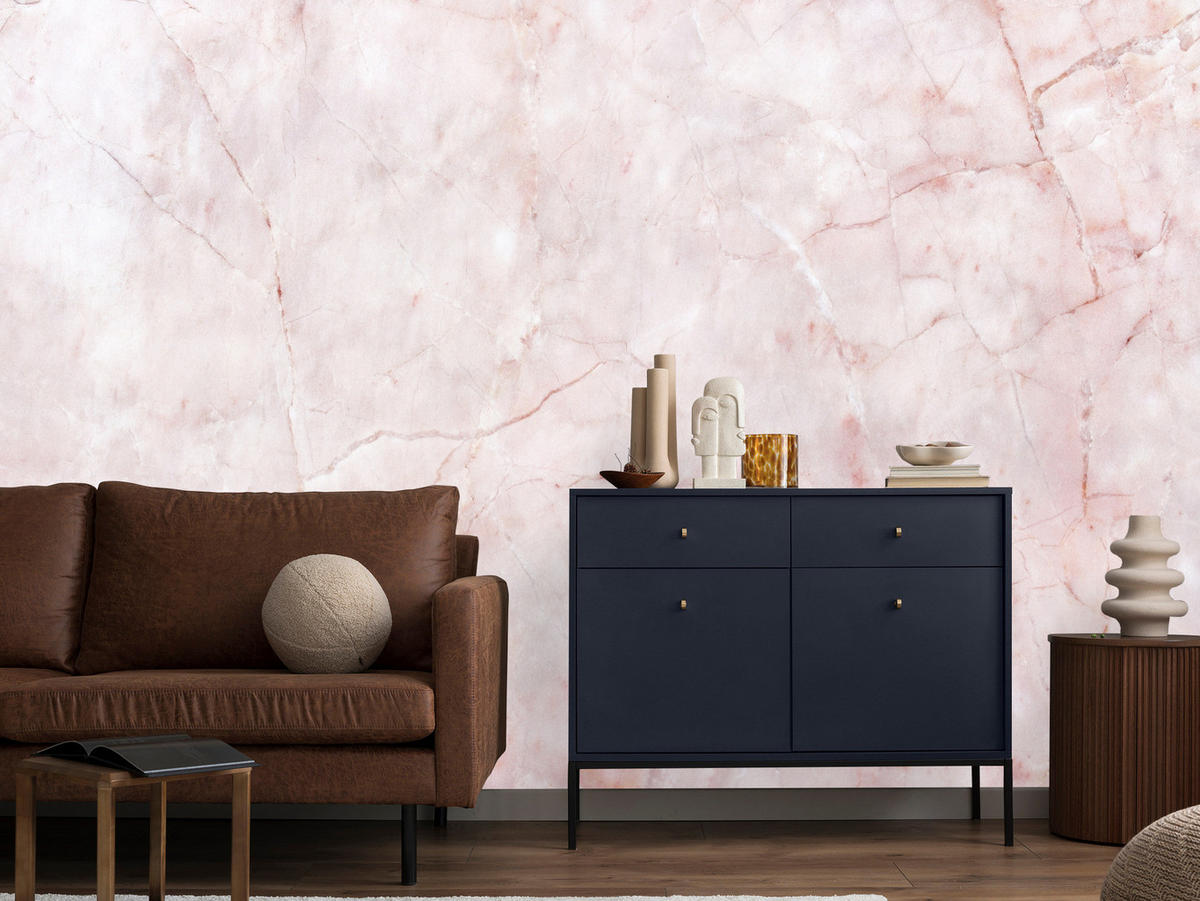 FOTOTAPETA Ružový Mramor Abstrakcia Moderný Vzor 100 x 70 cm - ružová, papier (100/70cm) - Muralo