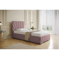 POLSTERBETT Ray 100 x 200 cm mit Bettkasten und Lattenrost ohne Matratze - rosa - Rosa, Holz (100/200cm) - Homesy