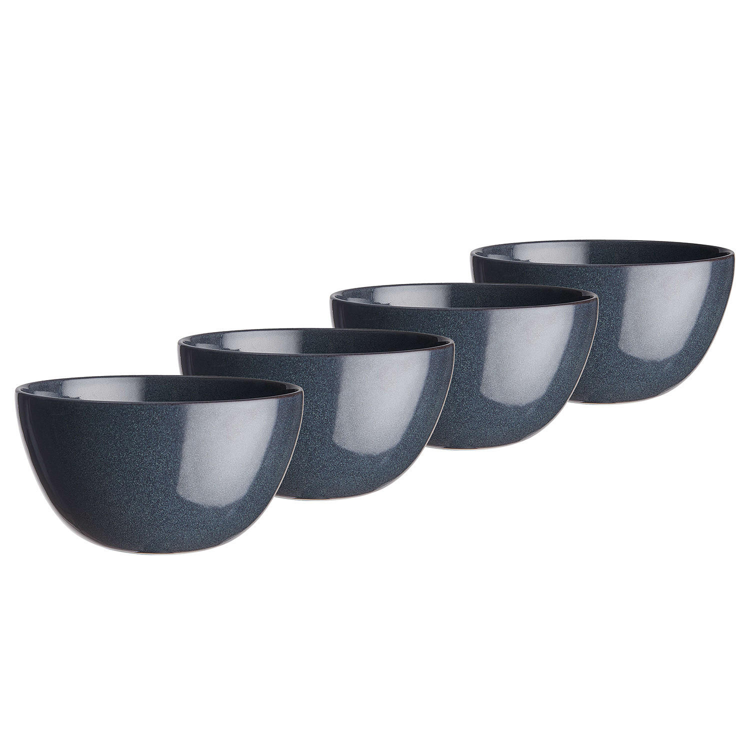 SCHALE (4er Set) Native - Dunkelblau, Keramik (15/15/8cm) - BUTLERS
