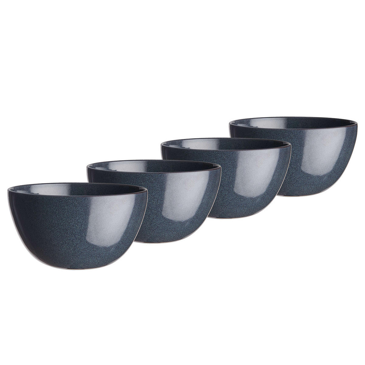 SCHALE (4er Set) Native - Dunkelblau, Keramik (15/15/8cm) - BUTLERS