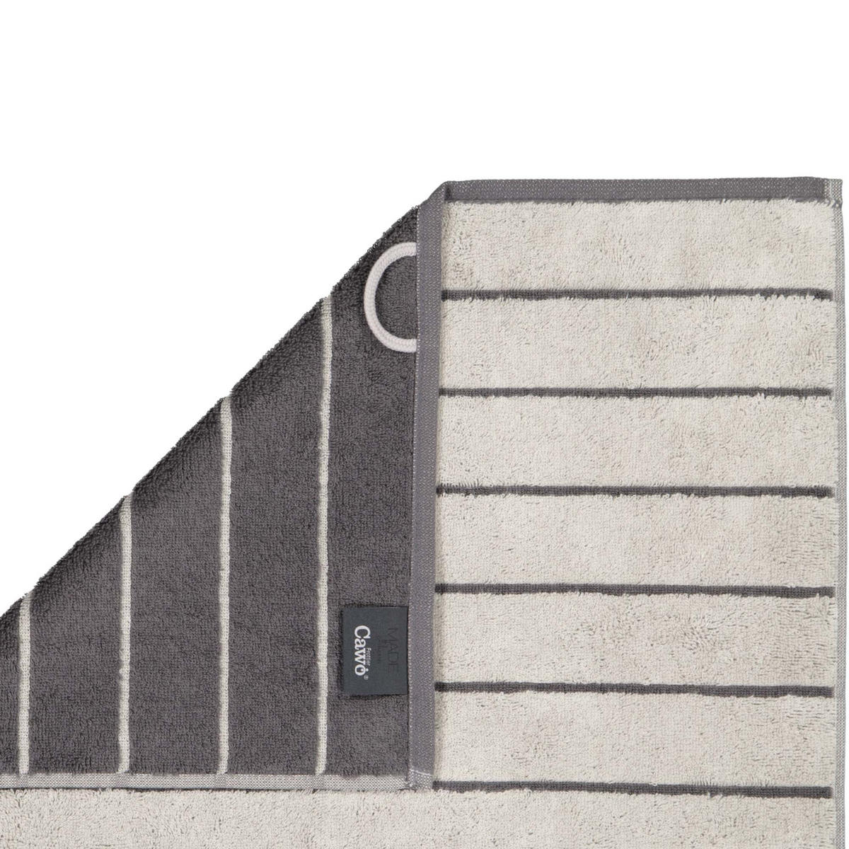 DUSCHTUCH BALANCE DOUBLEFACE 6232 PLATIN - 77 - Grau, Textil (80/150cm) - Cawoe