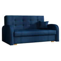 SCHLAFSOFA Viva Gold III - Braun/Dunkelblau, Holz/Textil (153/85/98cm) - MIRJAN24