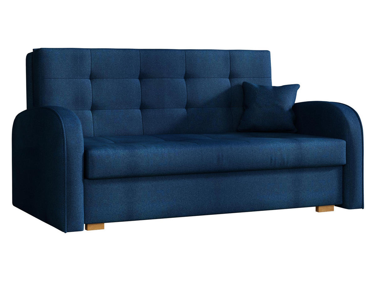 SCHLAFSOFA Viva Gold III - Braun/Dunkelblau, Holz/Textil (153/85/98cm) - MIRJAN24