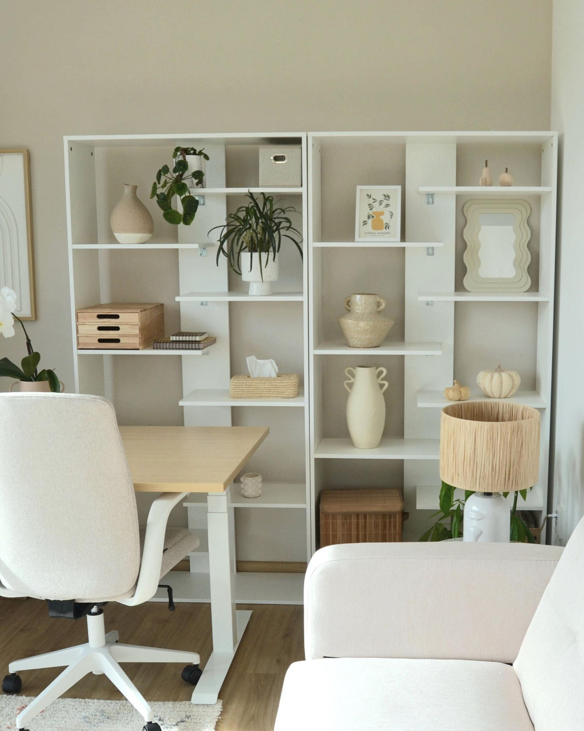 BÜCHERREGAL mit 8 Ebenen 180 cm Weiß Fontas - Weiß, Holzwerkstoff (90/180/29cm) - Beliani