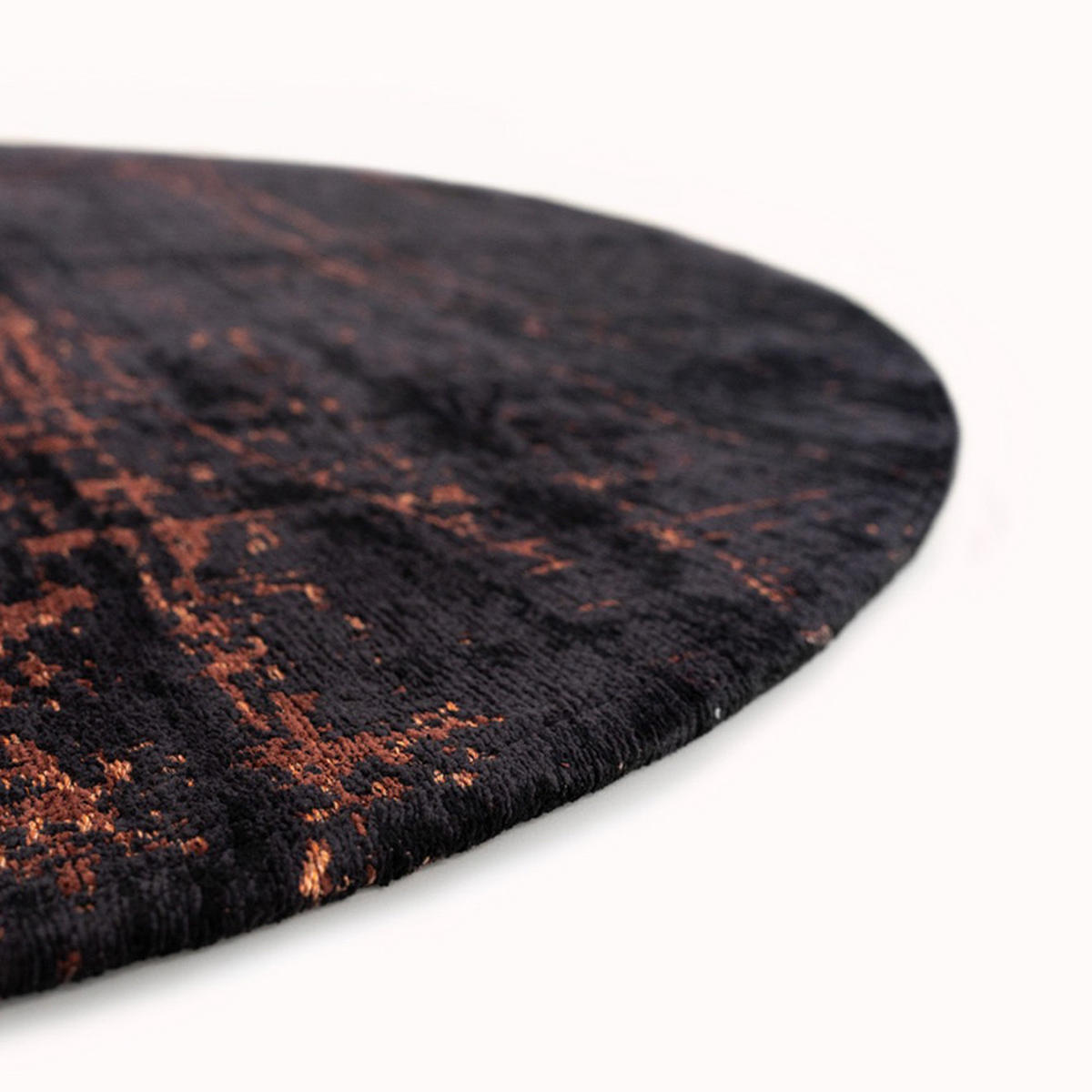 TEPPICH Soho Copper Mad Men Griff 240/240 cm - Schwarz, Textil (240/240cm) - Louis De Poortere