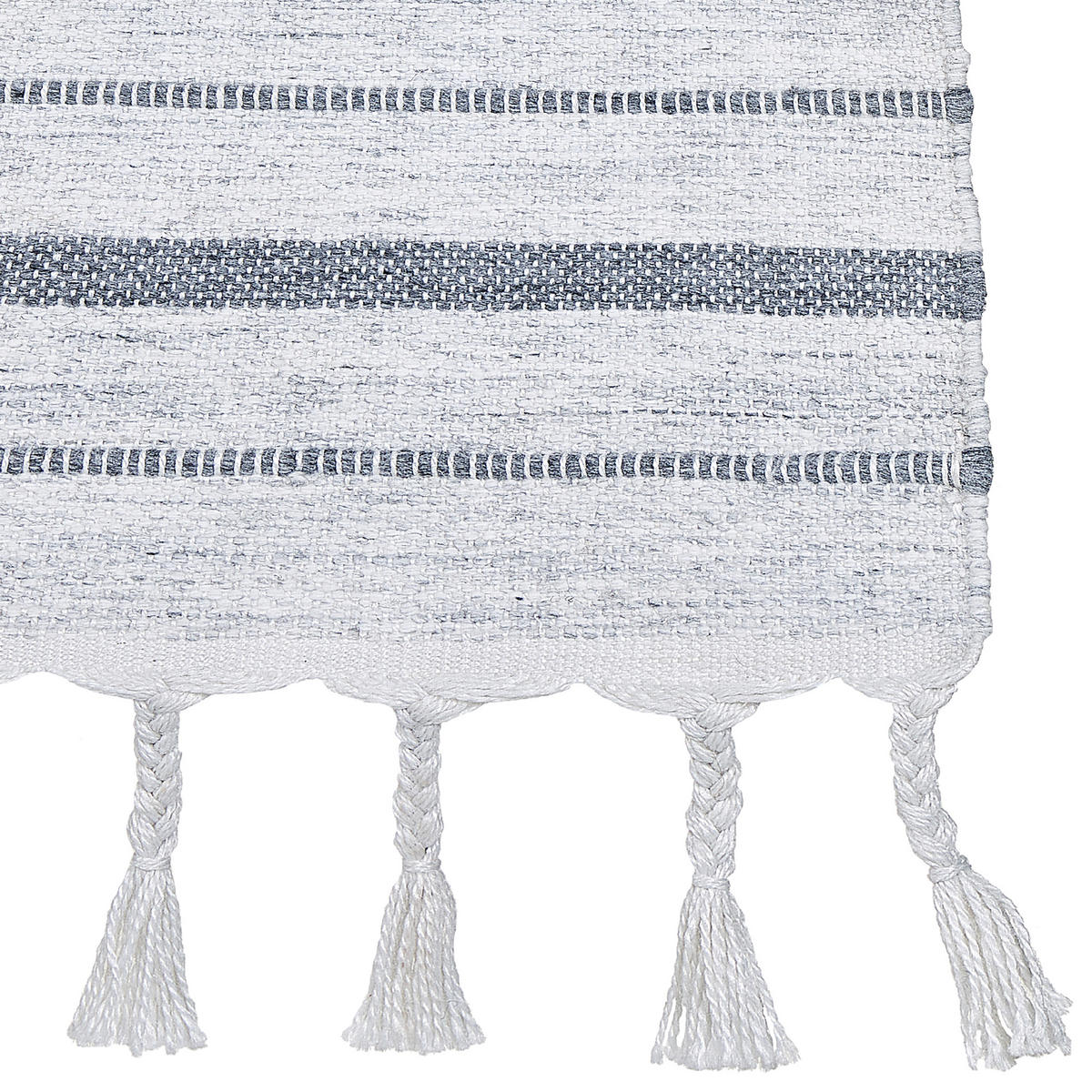 OUTDOOR-TEPPICH Bademli 150/80 cm - Weiß, Kunststoff (80/150cm) - Beliani