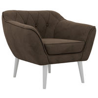 KRESLO PIRS - Hnedá Samet - hnedá/biela, kompozitné drevo/textil (80/75/74cm) - MKS