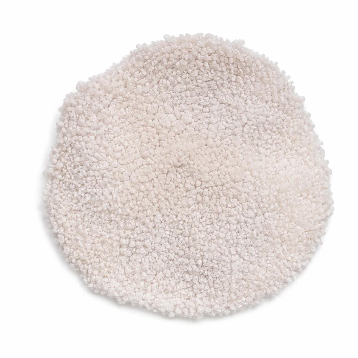 SITZAUFLAGE Lammfell Patchwork natur vernäht weich 37x37 cm Beige Rund - Beige, Fell (37/37cm) - Provellus