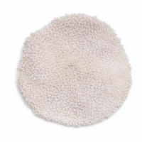 SITZAUFLAGE Lammfell Patchwork natur vernäht weich 37x37 cm Beige Rund - Beige, Fell (37/37cm) - Provellus