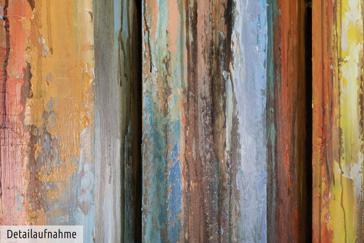 METALLBILD Bunt 80/80 cm - Multicolor, Metall (5.42/80cm) - KUNSTLOFT