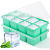 EISWÜRFELFORM 2-teiliges Set Hellgrün 4,5 cm - Hellgrün, Kunststoff (10/5/20cm)