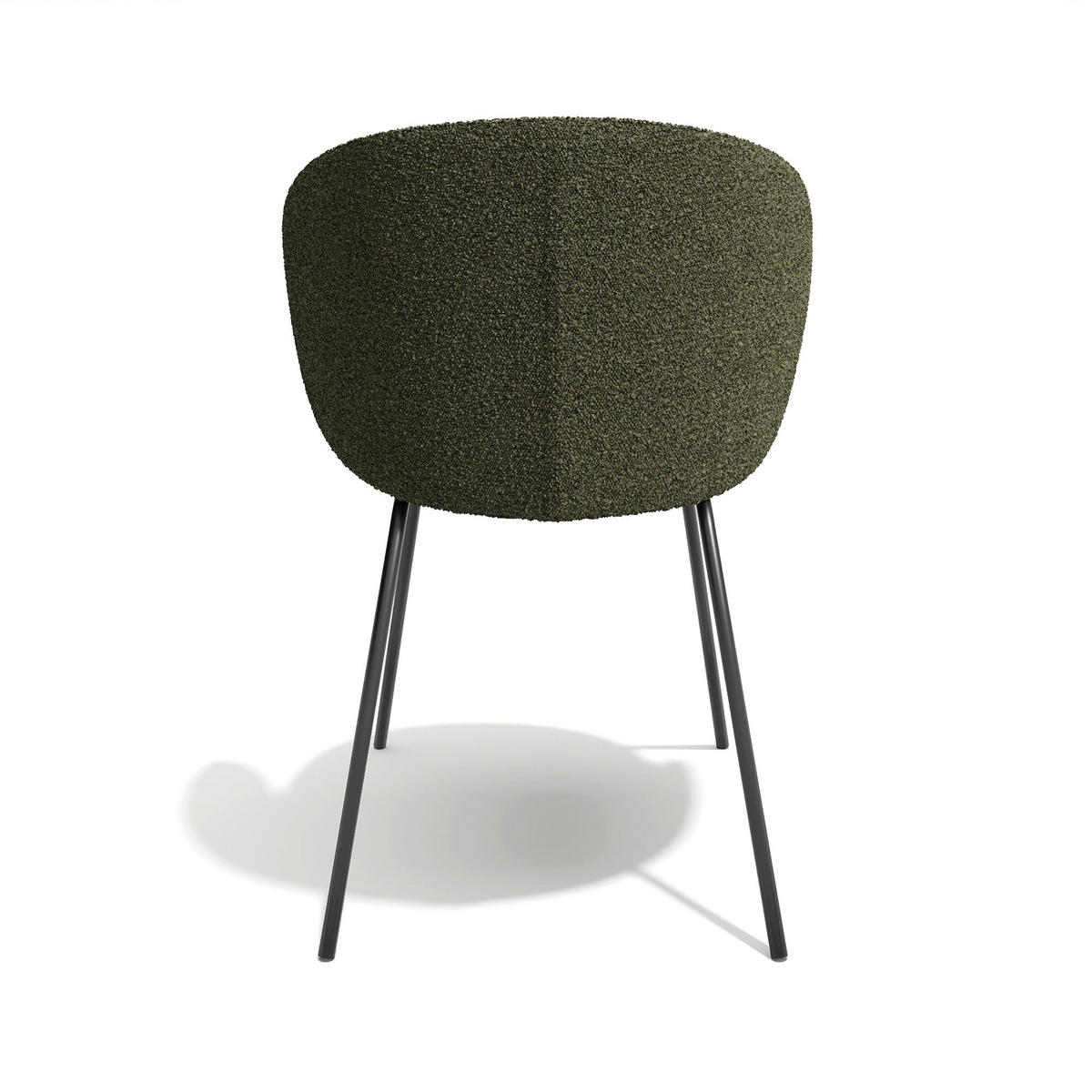 ESSZIMMERSTUHL Bouclé-Stoff Khakigrün 53.5cm - Grün, Textil (53.5/75/54cm) - Sia Home