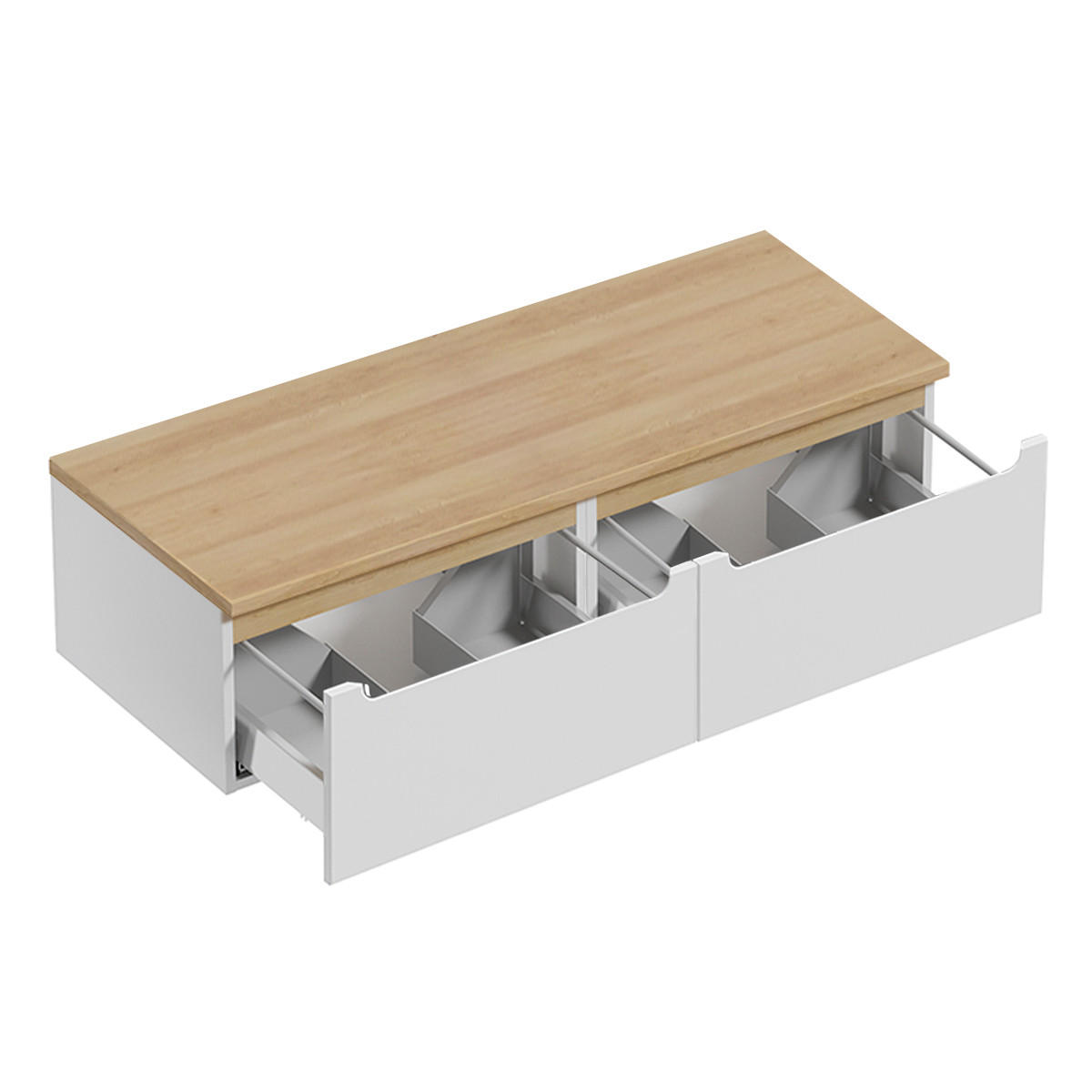 WASCHTISCHUNTERSCHRANK 120cm Livia Weiß - Weiß, Holzwerkstoff (120/32.5/46cm) - Petits-meubles