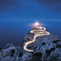 FOTOTAPETE Kap Formentor 200 x 150 cm - Blau, Papier (200/150cm) - Sanders & Sanders