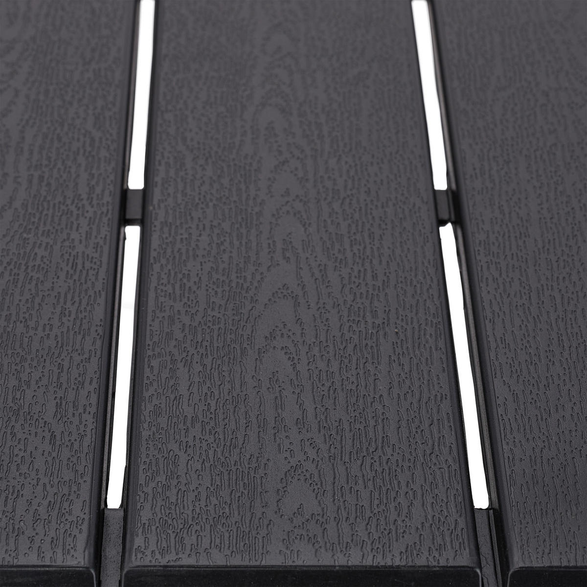 GARTENTISCH - Schwarz, Kunststoff/Metall (78/78/74cm) - Relaxdays