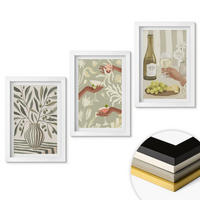 WANDBILDER 3er-Set - 20x30 cm Weißer Rahmen - Rustikale Cocktails mit Olivenblüten - Weiß, Kunststoff (20/30cm) - ArtPrintCave