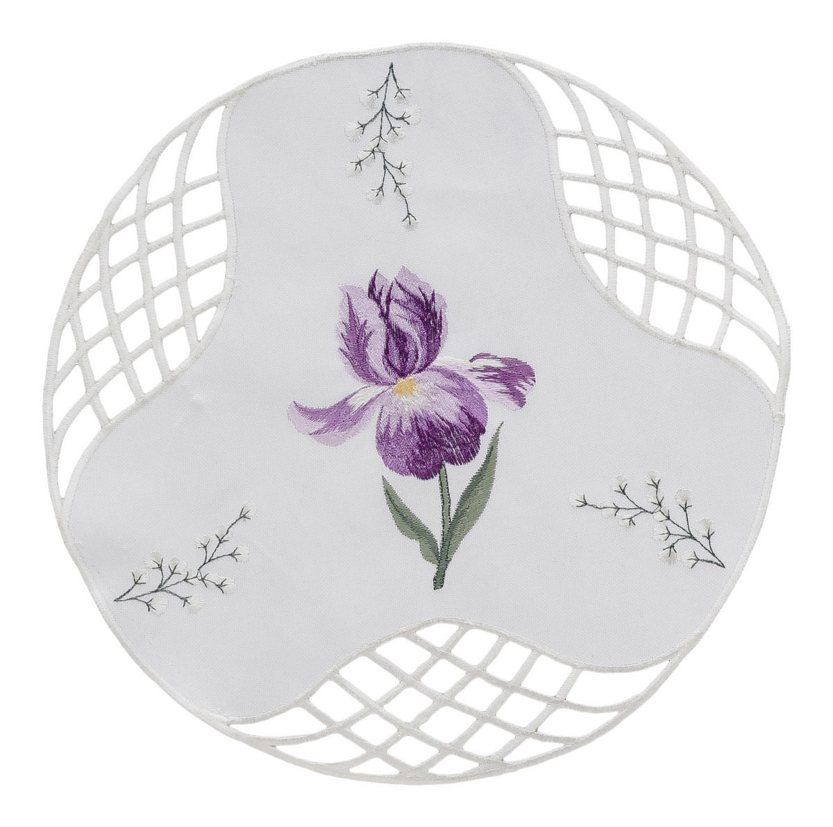 MITTELDECKE Luya - Violett, Textil (28cm) - home&you
