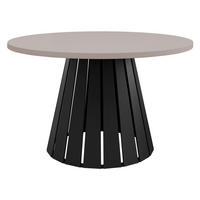COUCHTISCH Circolo - Kaschmir/Schwarz, Holzwerkstoff/Metall (75/75/43cm) - MIRJAN24
