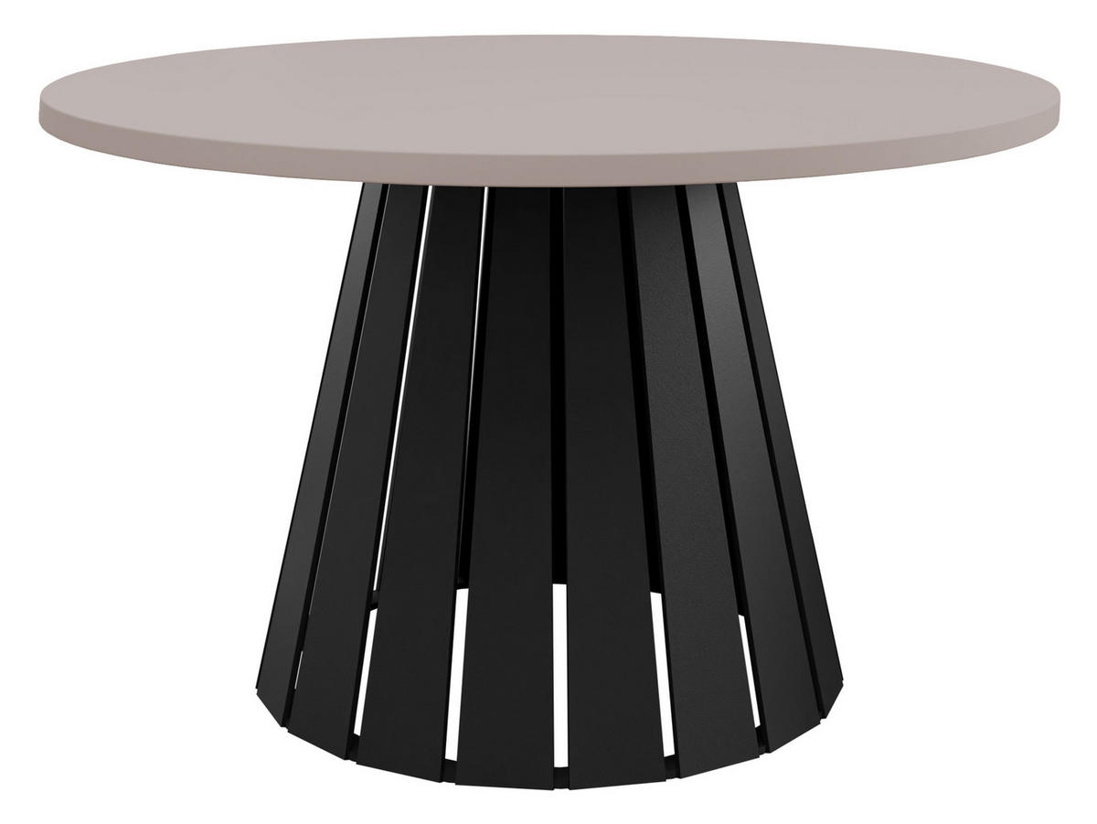 COUCHTISCH Circolo - Kaschmir/Schwarz, Holzwerkstoff/Metall (75/75/43cm) - MIRJAN24